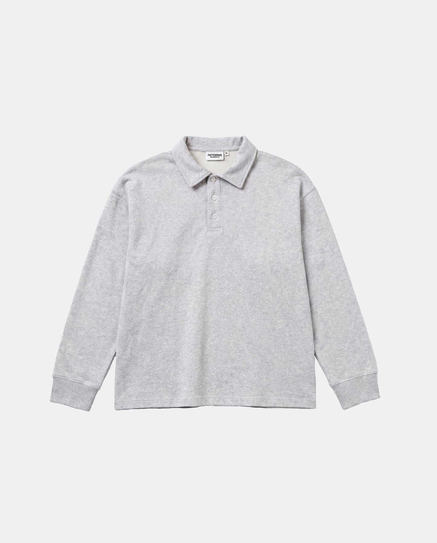Fattorino Innamorato grey rugby sweater. Longsleeve rugby polo