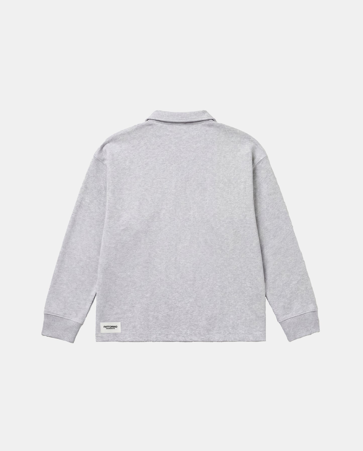 Fattorino Innamorato grey rugby sweater. Longsleeve rugby polo