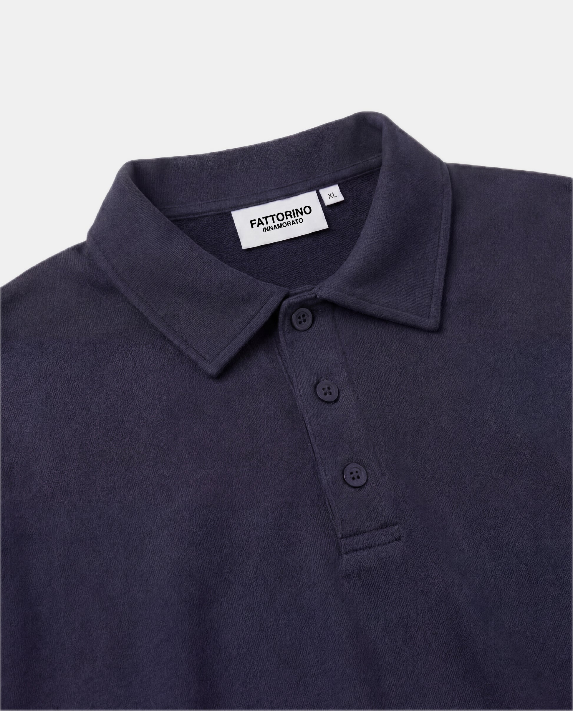 Fattorino Innamorato navy rugby sweater. Longsleeve rugby polo