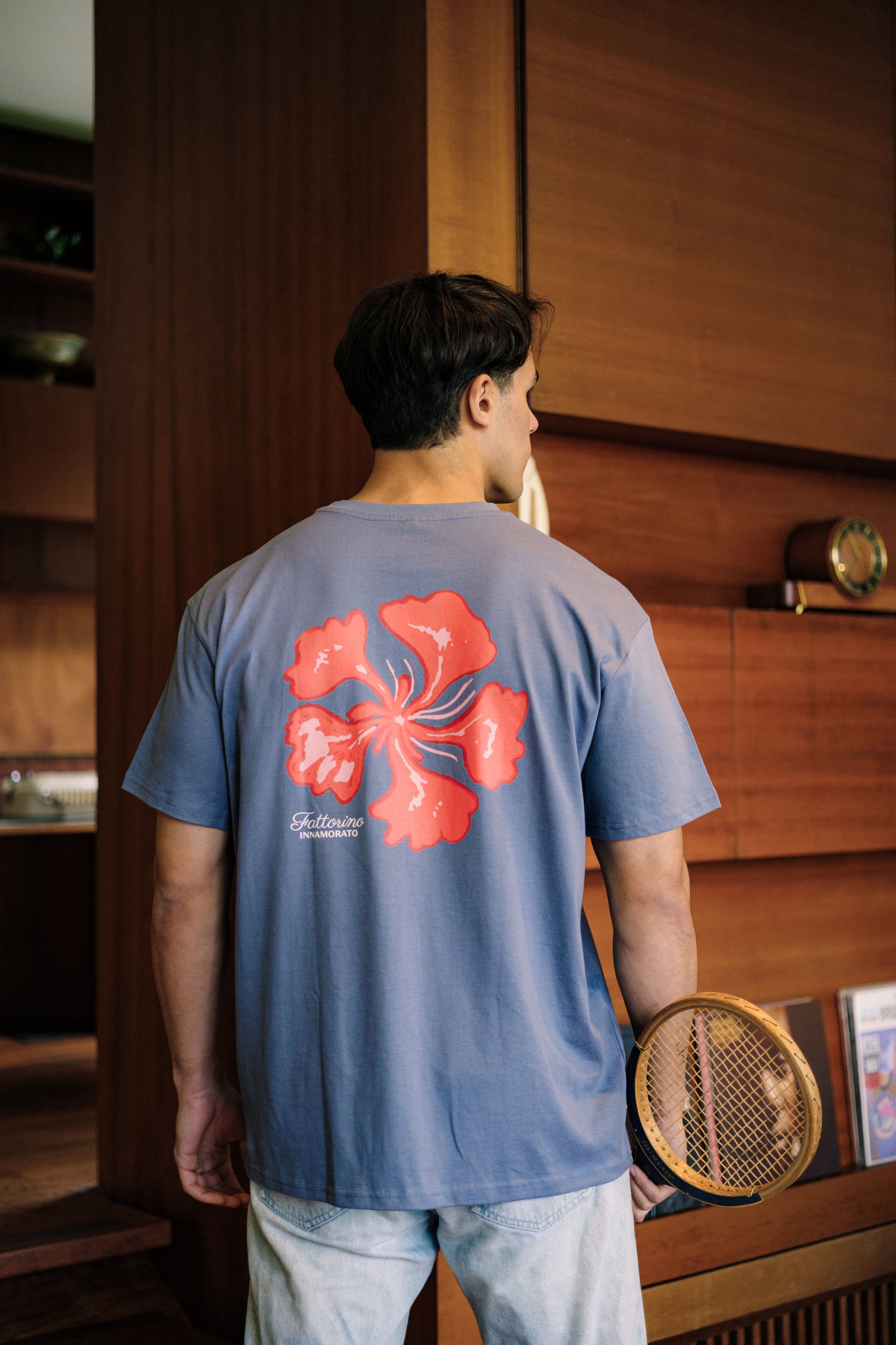 Blue flower tshirt fattorino innamorato  back