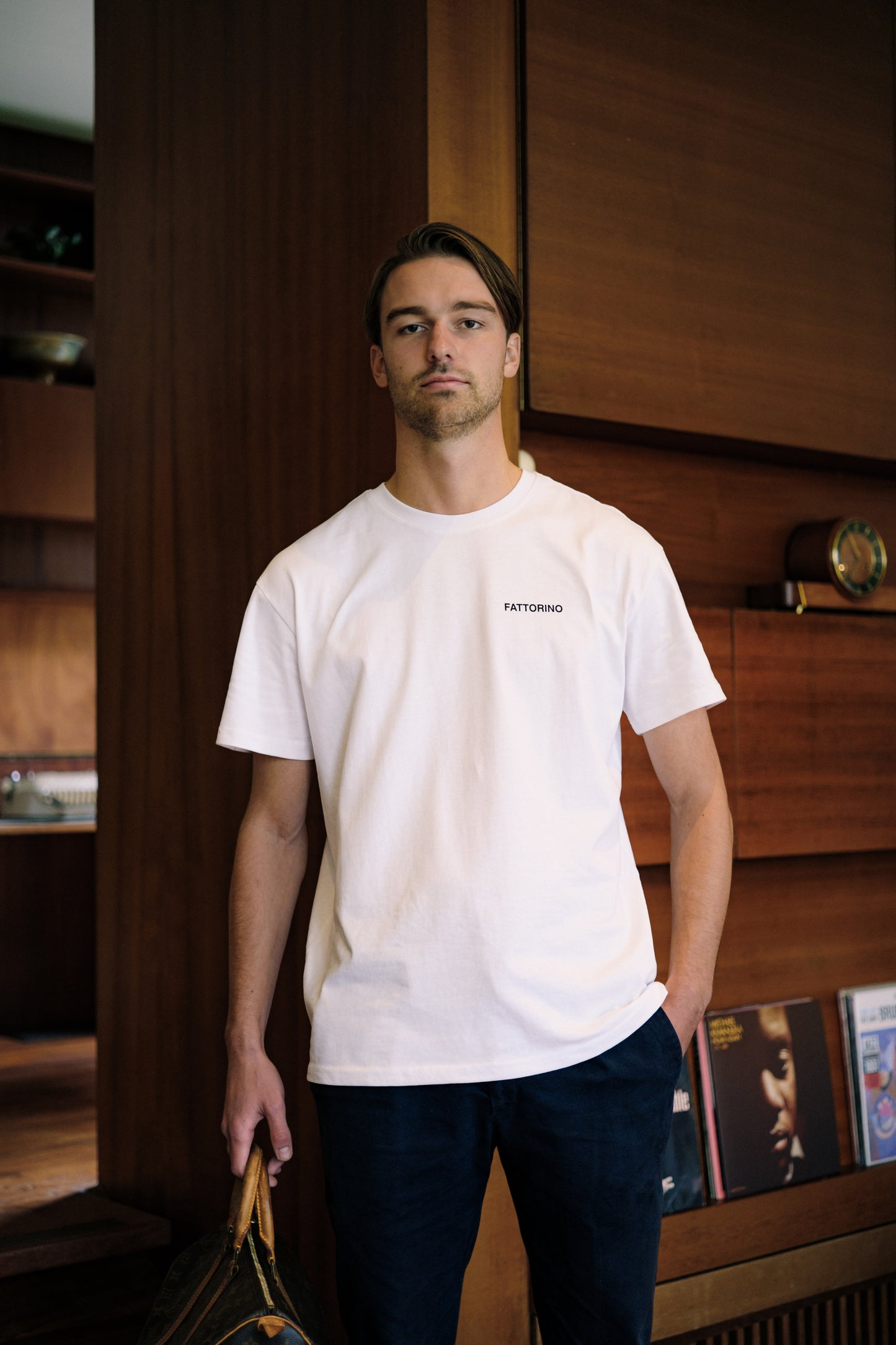 White tshirt with pool table and african children fattorino innamorato  front
