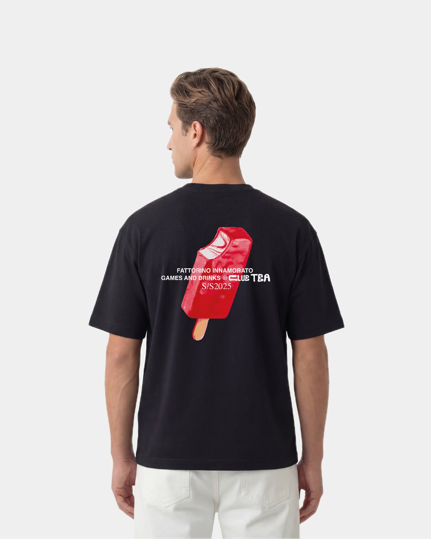 Fattorino Innamorato black gelato tshirt