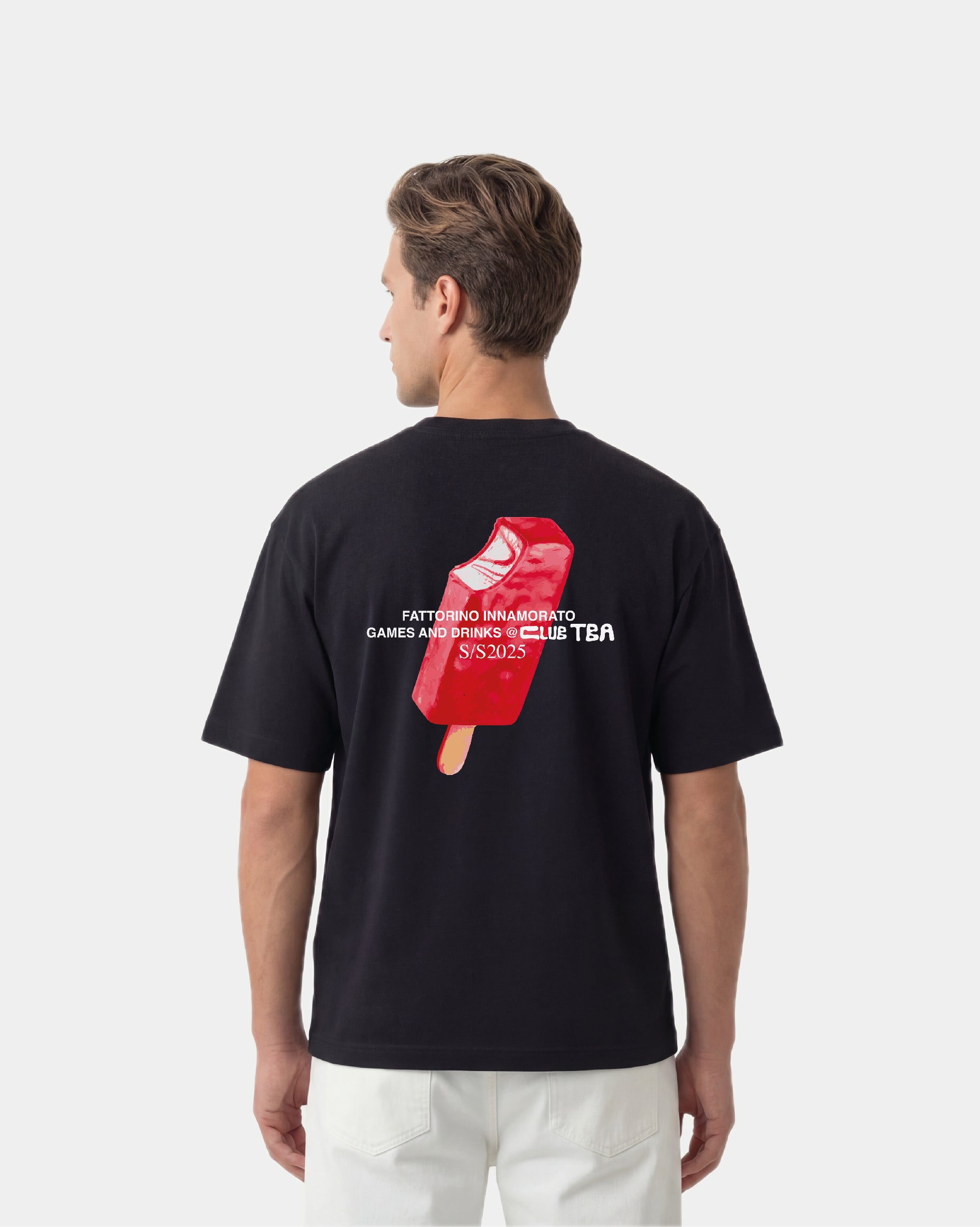 Fattorino Innamorato black gelato tshirt
