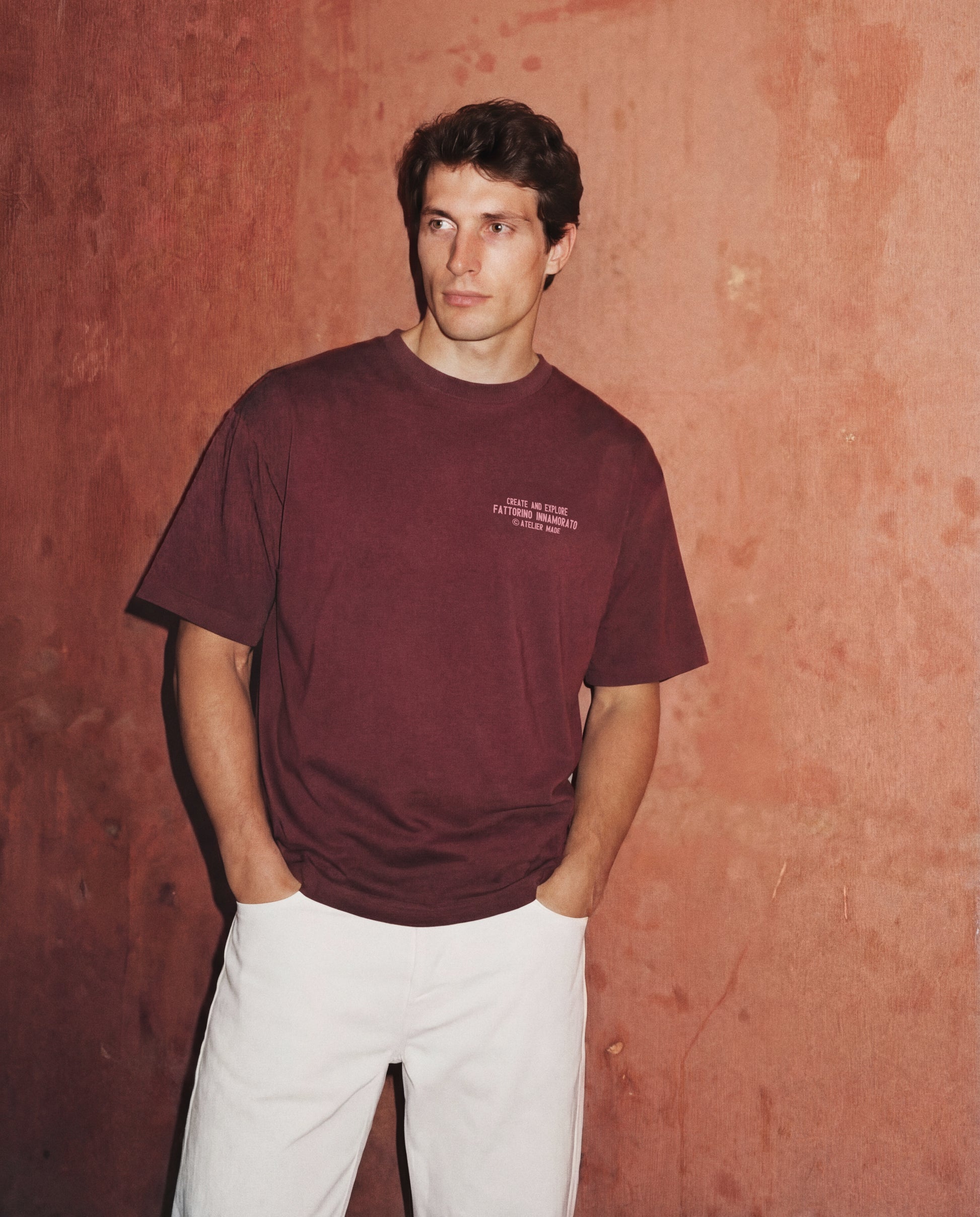Fattorino innamoato burgundy tshirt 